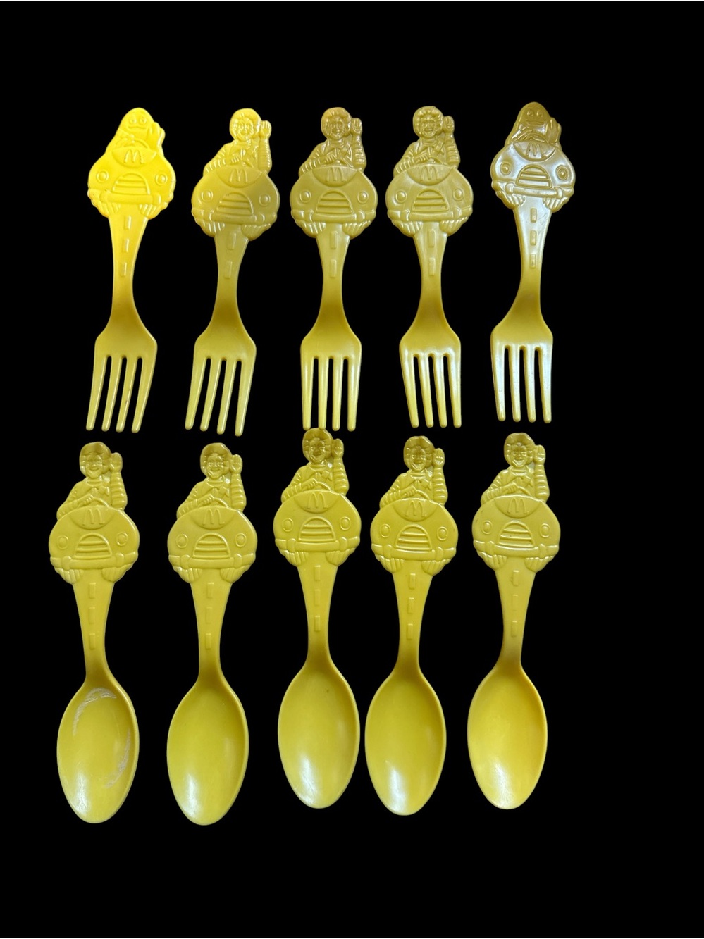 Vintage 1986 Ronald McDonald Forks Spoons Set of 10 Grimace